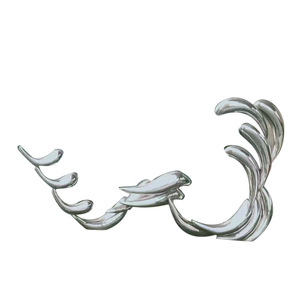 Escultura de Pez de Acero Inoxidable Jiahua, Geométrica Abstracta, para Montar en el Suelo, Decoración Hecha a Mano para Jardín o Estanque - Product Image 5