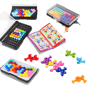 Trẻ em trò chơi mini-bỏ túi ghép hình câu đố đồ chơi tư duy logic đào tạo hạt nhựa màu thông minh - Product Image 2