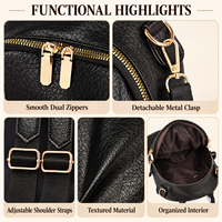 Sac à dos pour femme en cuir PU texturé, motif éléphant imprimé, fermetures éclair dorées, pour usage quotidien, OEM ODM, vente en gros, MOQ 10 pièces