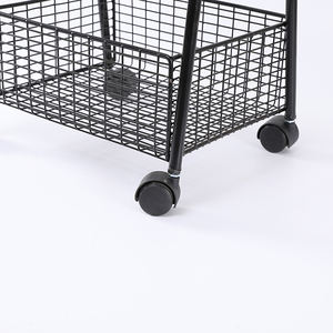 लोहे की टोकरी रोलिंग भंडारण कार्ट भंडारण कार्ट भंडारण कार्ट्स दराज और पहियों के साथ भंडारण कार्ट्स - Product Image 4