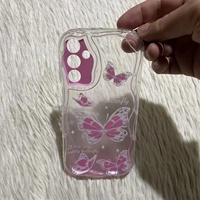Coque de téléphone en TPU souple dégradé pour Samsung A15 A25, coque de téléphone de luxe avec peinture UV papillon pour Infinix SMART 7 HD