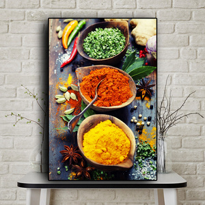 <span class=keywords><strong>Cucina</strong></span> tela pittura grani spezie cucchiaio verdura cibo frutta stampa <span class=keywords><strong>Poster</strong></span> Cuadros Wall Art per soggiorno decorazioni per la casa - Product Image 2