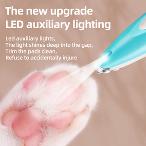 Tondeuse pour chien Petdom à faible bruit, coupe-poils pour pattes avec lumière LED, rechargeable par USB, kit de toilettage professionnel - Product Image 2