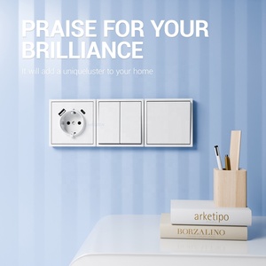 Tiêu chuẩn Châu Âu Đức ổ cắm với USB Type-A Loại-C sạc cổng chống cháy PC vấn đề bảng điều chỉnh tường Ổ cắm điện - Product Image 5