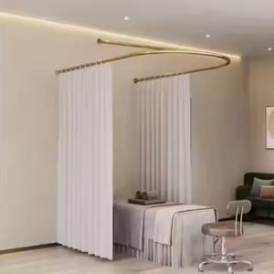 Rideau d'isolation en fer forgé en forme de U pour salon de beauté, vente chaude en Chine, design de rideau pour salon, meilleure qualité, vente directe d'usine - Product Image 1