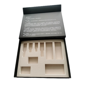 Perfect foam insert book shaped box packaging magnetic black paper gift box