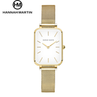 Montres Femme Hannah Martin Sur Mesure Style Minimaliste Mouvement Japonais Quartz Étanche Cadran Carré