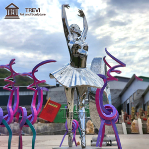 Estatua <span class=keywords><strong>de</strong></span> Bailarina TREVI Grande, Personalizada, <span class=keywords><strong>de</strong></span> Acero Inoxidable, Escultura Moderna y Abstracta <span class=keywords><strong>de</strong></span> Bailarina <span class=keywords><strong>para</strong></span> Decoración <span class=keywords><strong>de</strong></span> Plazas Urbanas - Product Image 4