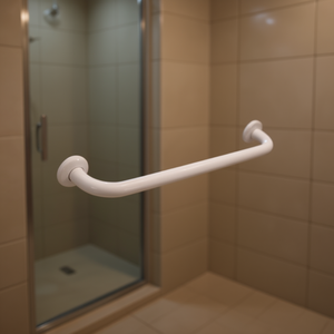 Maniglia di sicurezza dritta bianca da 87 cm per supporto bagno - Product Image 3