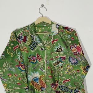 Conjunto de Pijama Floral Súper Ventas - Ropa de Dormir de Algodón Artesanal, Ropa de Dormir y de Estar por Casa de Verano Estilo Bohemio para Mujer, Regalo - Product Image 6