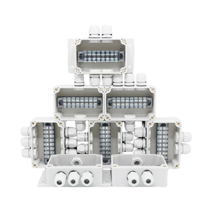 120x120x90mm <b>Waterproof</b> Junction <b>Box</b> One-in-one-out 60A Terminal Block PG16 Cable Gland Enclosure Terminal <b>box</b> - Product Image 3