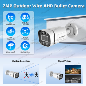 Hongglobal thông minh 4 trong 1 dây ngoài trời 2MP <span class=keywords><strong>Analog</strong></span> <span class=keywords><strong>video</strong></span> IP mạng Máy ảnh Bullet AHD đồng trục âm thanh DVR CCTV <span class=keywords><strong>Analog</strong></span> an ninh máy ảnh - Product Image 2