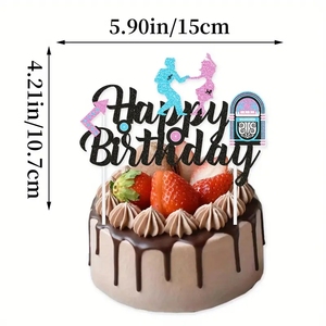 24 Piezas <span class=keywords><strong>de</strong></span> Adornos Vintage para Fiesta <span class=keywords><strong>de</strong></span> Banda 'Born to <span class=keywords><strong>Rock</strong></span>', Banderines, Decoración para Pastel, Adornos <span class=keywords><strong>de</strong></span> Panal, Tema <span class=keywords><strong>de</strong></span> <span class=keywords><strong>los</strong></span> Años 50, Decoración <span class=keywords><strong>de</strong></span> Cumpleaños - Product Image 3