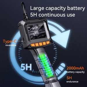 Xách tay 8.5 mét cầm tay borescope 10m 2.4inch IPS cầm tay nội soi Máy ảnh mô-đun 2MP Mini nội soi Máy ảnh LCD - Product Image 6