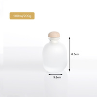 Vente en gros de bouteilles en verre transparentes pour boissons, vin, liqueurs, mini bouteilles en verre pour jus avec bouchon en bois, 100 ml, 250 ml, 500 ml