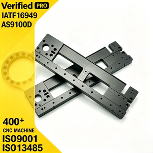 Rails de montage linéaires en aluminium anodisé noir usinés CNC de précision sur mesure / Plaques de support de chariot multi-emplacements - Product Image 1