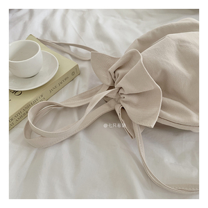 Xuerry Bán buôn phụ nữ thân thiện với môi tái chế xử lý bông trống vải biểu tượng tùy chỉnh in mua sắm dây rút Tote Túi - Product Image 5