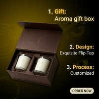 Boîte cadeau de luxe pour aromathérapie, boîte en papier rigide à fermeture magnétique avec logo personnalisé pour bougie parfumée et huile essentielle
