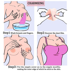 Nouvelle conception non tissée pour <span class=keywords><strong>les</strong></span> mamelons sensibles Hot Sexy Charming Womens Adhésif réutilisable Invisible Silicone Nipple Cover Pasties - Product Image 6