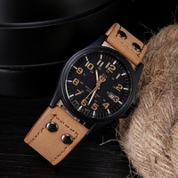 Nouvelles Montres Hommes à Quartz Décontractées avec Logo Personnalisé d'Usine, Bracelet en Cuir Tendance, Style Sportif, Calendrier, Cadran 40mm