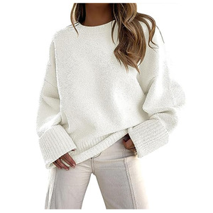 <span class=keywords><strong>H</strong></span>-02227 Nouveau style automne-hiver, <span class=keywords><strong>pull</strong></span> polyvalent pour femmes, col rond, manches longues, en peluche épaisse <span class=keywords><strong>et</strong></span> chaude - Product Image 1