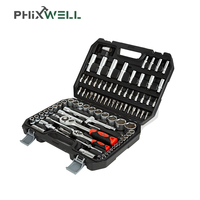 Jeu de douilles de 94 pièces, kit d'outils de réparation automobile avec clé à cliquet, dimensions d'emballage personnalisées OEM