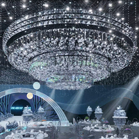 Mode personnalisé pendentif lustre en cristal plafonnier éclairage décoratif pour hôtel mariage à la main cristal personnalisé pendentif