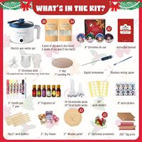Kit de fabrication de bougies de Noël DIY, kit de fusion de cire intégré, adapté à l'artisanat festif et aux cadeaux