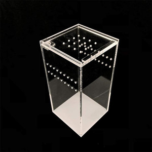 Op maat gemaakte acryl reptielenverblijf met afneembaar paneelontwerp, stapelbaar kweekbak, springspin <span class=keywords><strong>terrarium</strong></span>, voederbak, ventilatieklep - Product Image 3