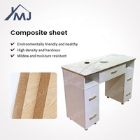 Table de manucure en bois au design moderne avec collecteur de poussière pour salon de manucure