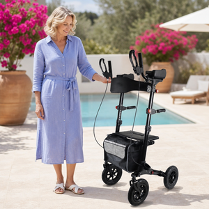 Andador <span class=keywords><strong>con</strong></span> Ruedas y Asientos Acolchados <span class=keywords><strong>con</strong></span> Soporte <span class=keywords><strong>para</strong></span> Antebrazos <span class=keywords><strong>para</strong></span> el Cuidado en el Hogar <span class=keywords><strong>de</strong></span> Personas Mayores, <span class=keywords><strong>para</strong></span> Caminatas Diarias - Product Image 4