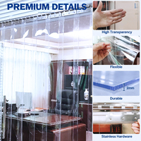 Rideaux en bande PVC transparents, souples et lisses, anti-poussière, de 0,8 à 7 mm, standard, à prix bas, les plus vendus de l'usine YJ pour entrepôt