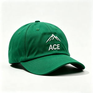 หมวกแก๊ปผ้าแคนวาสสีเขียว 6 แผง ปักลาย 3 มิติ โลโก้ ACE Mountain  แบบนุ่ม สไตล์เบสบอล  สำหรับทุกเพศ เหมาะสำหรับกิจกรรมกลางแจ้งและสวมใส่ลำลอง - Product Image 5