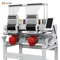 Honrain 2 HEAD Haute Qualité Usine Chinoise 9/12/15 Aiguilles Professionnel Automatique Ordinateur T-shirt Cap Machine à Broder