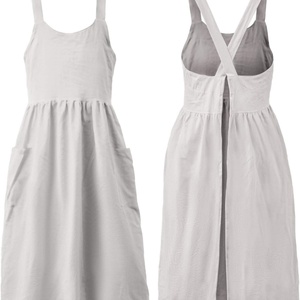 Cross Back <b>Work</b> <b>Apron</b> for Women with Pockets Pinafore Dress X Cross Halter <b>Apron</b> for Baking Chef Gardening - Product Image 5