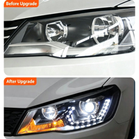 Ensemble de phares LED pour VW Bora 2013-2015, LED DRL, double lentille de projecteur, clignotant séquentiel, plug and play