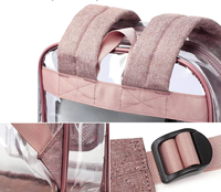 Sac à dos transparent en PVC robuste pour étudiants et adultes, personnalisable en gros