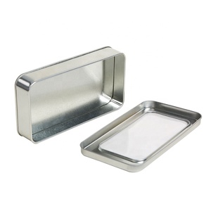 Caja de Metal Rectangular Simple con Tapa Transparente de PVC, Apta para Alimentos, Envase Metálico Vacío para Dulces, Regalos y Almacenamiento - Product Image 4