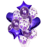 Ballon en feuille transparente rempli de papier pailleté or rose Ensemble de ballons en latex métallique film aluminium