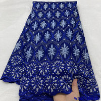 Haute Qualité Africain Coton Dentelle Tissu Brodé Suisse Voile Dentelle Garçons Robe De Mariée Tissé Techniques Nigérian wax3-168