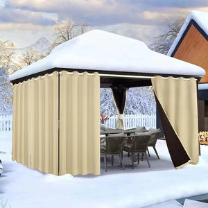 Sombrilla de cortina de poliéster impermeable gruesa para exteriores, protección solar y aislamiento térmico, tela acabada para pérgola Gazebo - Product Image 1