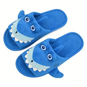 Customized <b>Shark</b> slippers for kids, Blue <b>shark</b> house slippers, Kids plush <b>shark</b> <b>slides</b>, Cartoon <b>shark</b> open toe slippers - Product Image 2