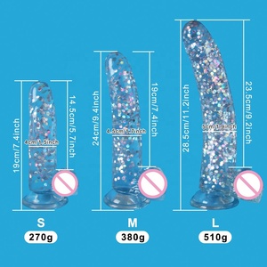 Gode anal en cristal de gelée douce Girlspower Vagin féminin Tunnel anal Plugs Pénis Masturbation Masseur Permanent Anal Plug Dick - Product Image 4