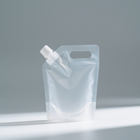 Sachets de remplissage pour boissons liquides, jus, bière, emballage transparent, sachets doy-pack, sachets en plastique avec bec verseur, sachets debout avec poignée et bec verseur
