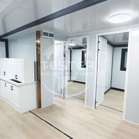 Conteneur de 20 pieds, structure portative, résistant au feu, modulaire, extensible, logement mobile, appartement, usage commercial, design moderne, personnalisable
