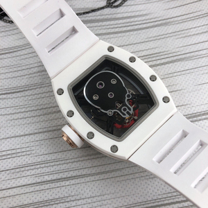 Classic Popular <b>Watch</b> Automatic Winding White Ceramic <b>Case</b> Rubber <b>Watch</b> Men's Casual Mechanical <b>Watch</b> - Product Image 4