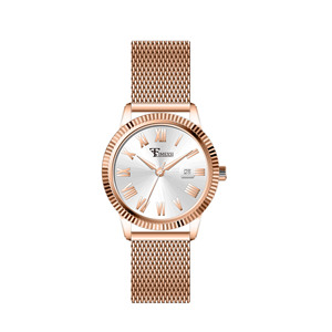 Classic Roman Calendar Mesh Watch Seiko Quartz Movement Stainless Steel Case Back New Style Alloy Dial Window <b>Glass</b> Material - Product Image 3