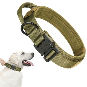 Collare tattico per cani in Nylon regolabile con protezione morbida imbottita in lega al guinzaglio resistente all'usura per cani di taglia media - Product Image 2