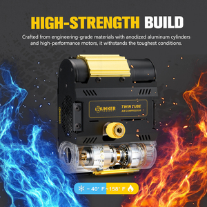 Compresor de Aire Portátil de 12V de Conexión Rápida BUNKER INDUST con Montaje Flexible para Inflar Neumáticos de Vehículos Todoterreno - Product Image 6