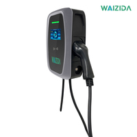 Chargeur de voiture électrique mural 22 kW, station de recharge domestique, prise de type 2